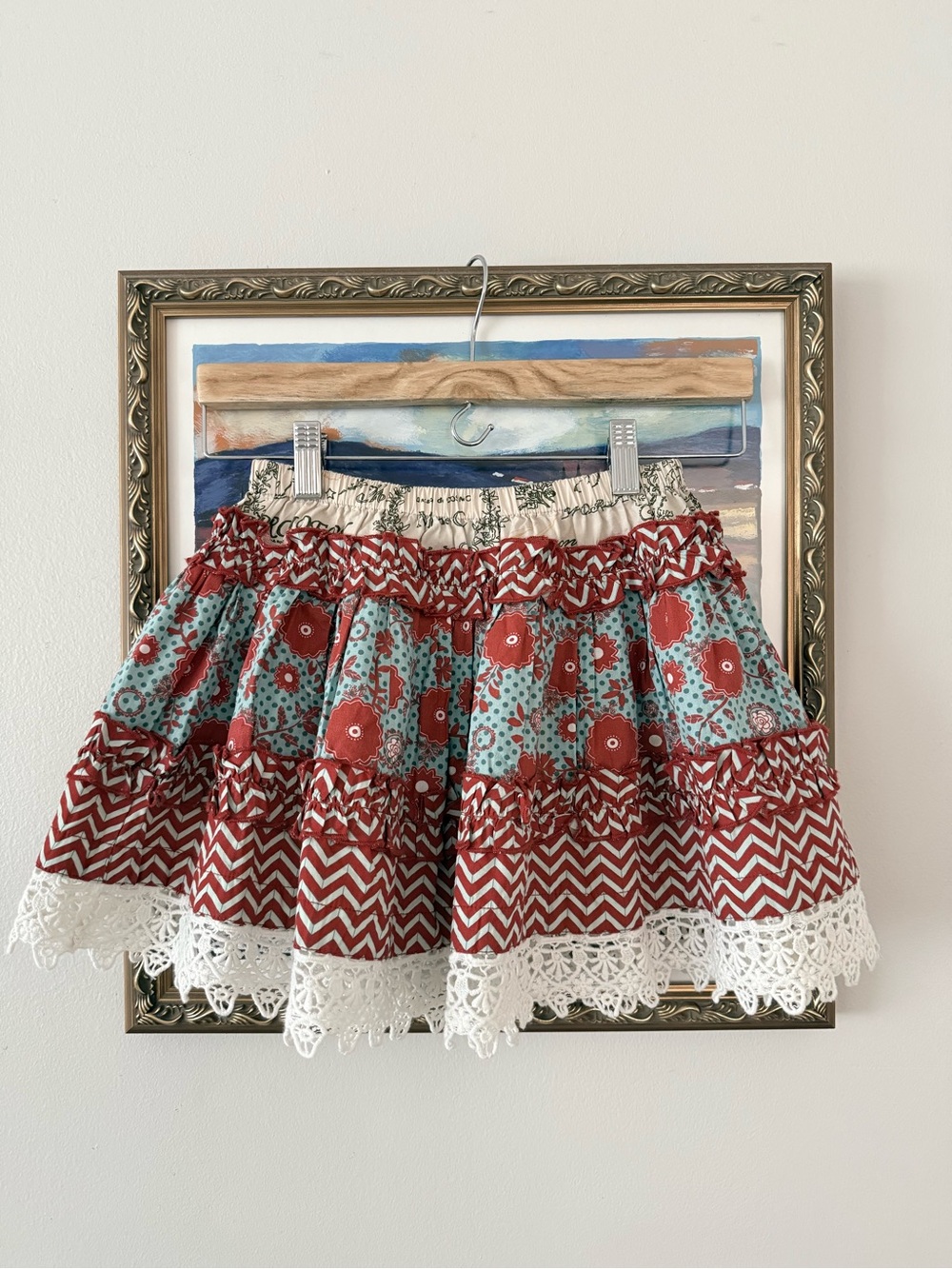 Mustard Pie twirl skirt- Boho Tiered Floral